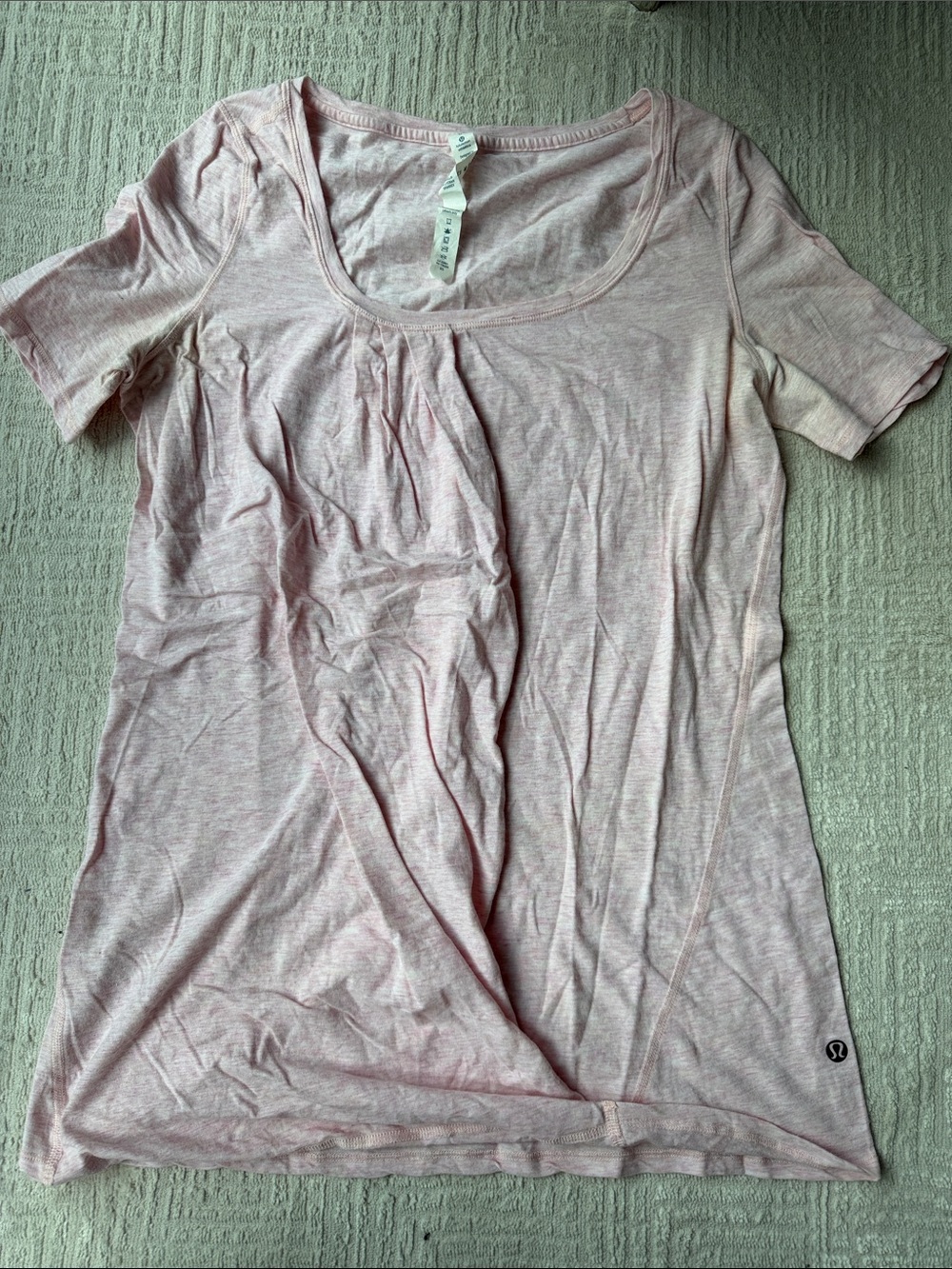 lululemon athletica Pale Pink Scoop-Neck Short Sleeve Tee